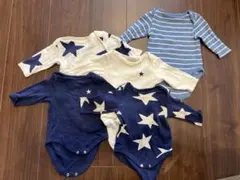 NEXT 星柄・ストライプロンパースセット　5枚