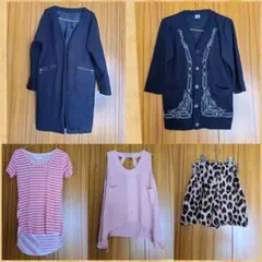 【5点set】コート、七分袖カーディガン、ANAP　Tシャツ他　全５点