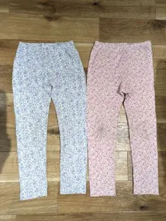 ユニクロ　花柄キッズスパッツ2点セット　120センチ