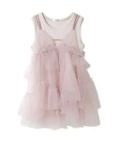 snidel チュールキャミレイヤードトップス