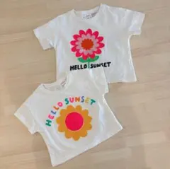 即日発送　ZARA Tシャツ 86cm 92cm お花　太陽　夏　クロシェのサムネイル