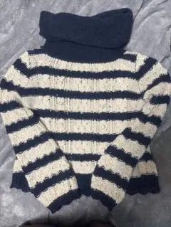 earth music&ecology ボーダーニット　ハイネック