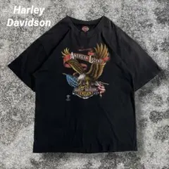 ハーレーダビッドソン　Tシャツ　イーグル　シングルステッチ　90s L 激レア