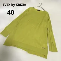 EVEX by KRIZIA ニットセーター ウール100% イエローグリーン