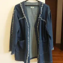 しまむら×Laumeomi.. フリンジデニムジャケット Mサイズ