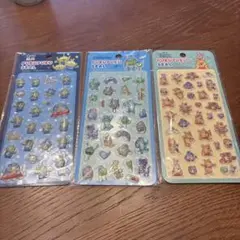 ディズニー　ぷくぷくシール　モンスターインク　　プーさん　リトルグリーンメン