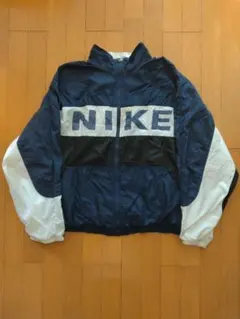 90s NIKE ナイロンジャケット 短丈 ビッグロゴマルチカラー