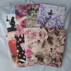 [手工製作] 平袋⑤ 8枚 愛麗絲 花 心形