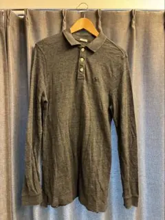 Abercrombie & Fitch グレー 長袖ポロシャツ M