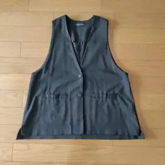 美品☆mizuiro-ind ミズイロインド ワイドベスト ジレ ニットベスト