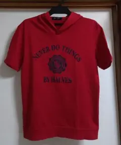 フード付き半袖Tシャツ(サイズ４・メンズ)