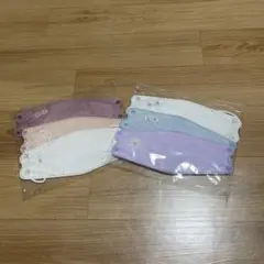 花柄刺繍付き立体型マスク6枚セット