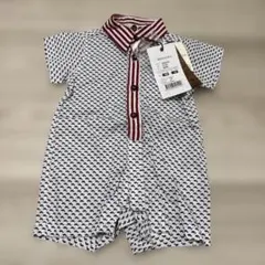 タグ付き未使用　MONNALISA 襟付きロンパース 6M（65cm）