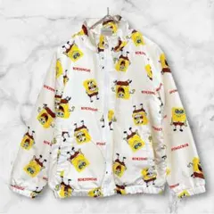 ウィンドブレーカー アウター 裏起毛 スポンジボブ キャラクター 春 秋 冬