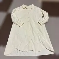 GU 長袖シャツワンピース オフホワイト
