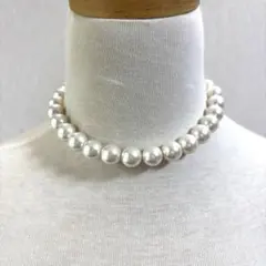 ネックレス　ヴィンテージ　パール調　ホワイト