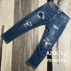 AZUL by moussy アズール　デニム　ジーンズ　ダメージ　サイズM