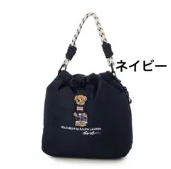 【POLO】レインバッグ ショルダーバッグ フラッグベアポロベア ネイビーブルーのサムネイル