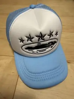 corteiz メッシュキャップ　ノーブランド 水色UK centralcee