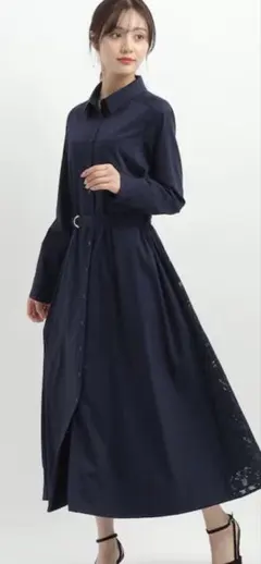 バックレースシャツワンピース　Andemiu