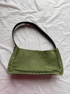 【OLD COACH】オリーブグリーン スエード ハンドバッグ