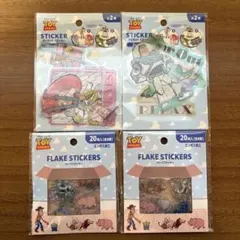 セリア フレークシール　ステッカー　トイストーリー　4枚