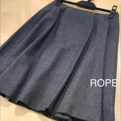 ☆ROPE ロペ☆ウールフレアスカート/グレー/38/中古・美品♪