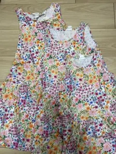 H&M 花柄ノースリーブワンピース 3枚セット