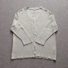 【無印良品】Vネック カーディガンライトイエロー