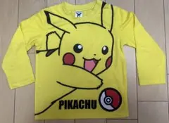 ポケモン ピカチュウ Tシャツ イエロー 黄色 長袖 100