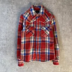 Leeフランネルシャツ マルチカラーチェックシャツ　長袖　ウエスタンMレディース