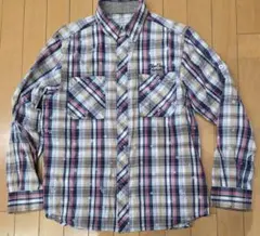 BLUE CROSS チェック柄 長袖シャツ⑦　 LLサイズ