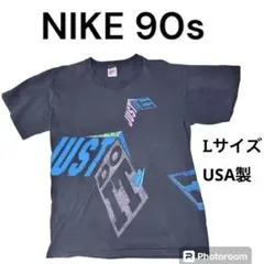 【レア】NIKE 90s ブラックTシャツ Lサイズ