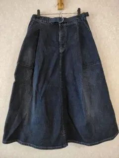 ダークブルーデニムロングスカート