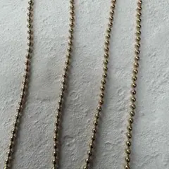 【ステンレス】ボールチェーン ゴールド 1m アレルギー対応