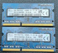 SK hynix ノートPC用メモリ 8GB PC4-3200AA 4GB×2 - メルカリ