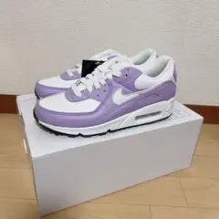 激レアNike Air Max90 カスタム ホワイト/パープル 24cmレザー