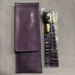 携帯用メイクブラシセット　フェイスブラシ、アイシャドウブラシ、リップブラシ各1本