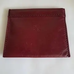 LOEWE ロエベ コインケース レザー レッド オレンジ アナグラムロゴ