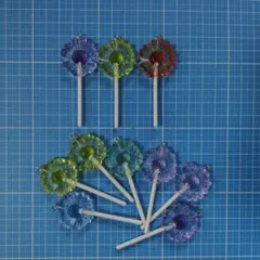 飴モチーフ　花形チャーム　デコレーションパーツ 10個セット