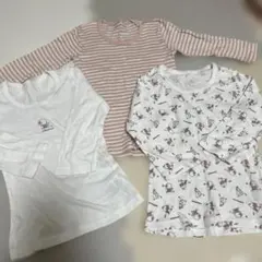 肌着 下着 長袖 100 アンパンマン ボーダー しまむら 西松屋