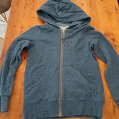 ユニクロ　キッズ ダークブルー 140サイズ　フルジップパーカー