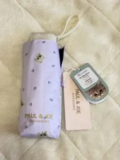 PAUL & JOE 折りたたみ傘 晴雨兼用 猫柄 ラベンダーのサムネイル