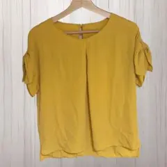 【ROPÉ PICNIC】 袖リボンブラウス 38 マスタード