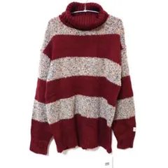 新品 JaVa レッドストライプニットセーター XL