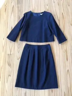 レディース スーツ　セットアップ　ネイビー　M