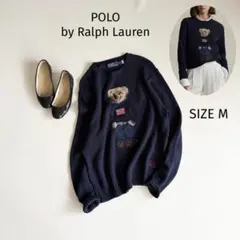 復刻現行QR 【ポロラルフローレン 】ポロベア ニット 星条旗 RL刺繍 リネン
