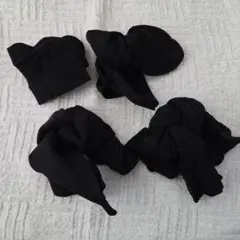 掃除用ブラック 膝下ストッキング3点、膝下タイツ1点まとめ売り