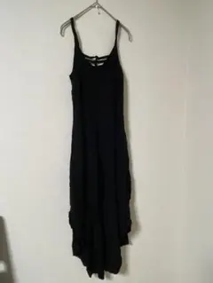 Ivy Street ブラック キャミ ズボン 【S】ロング 黒 サロペット