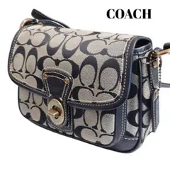 COACH 10566シグネチャー ターンロック ミニショルダーバッグ ブラック